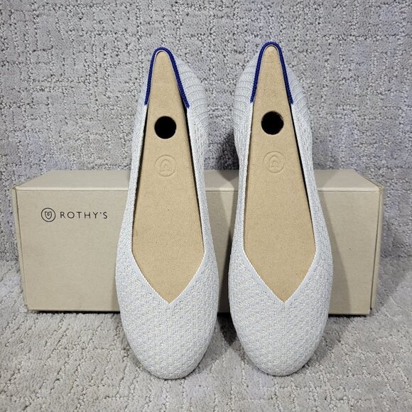 Rothy's The Flat Women's Size 9.5 US Salt Honeycomb Round Toe Slip On Shoes - Picture 1 of 10
